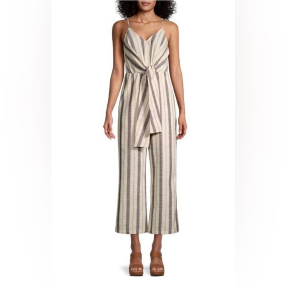 Striped Linen Jumpsuit